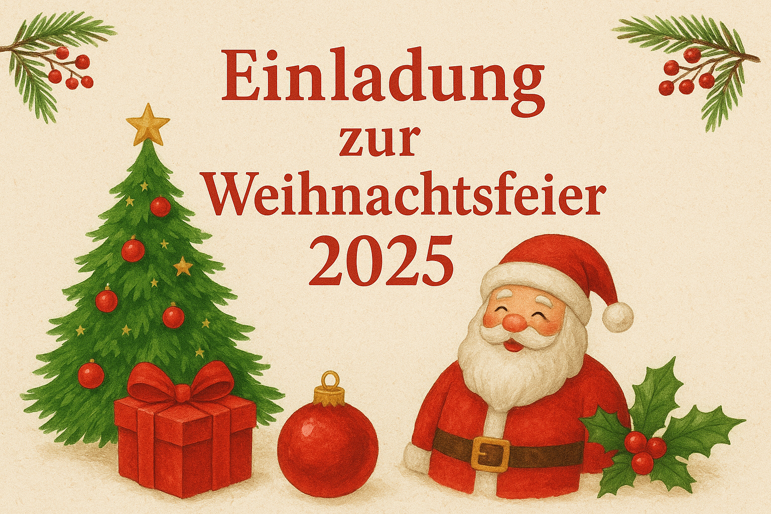 Einladung zur Weihnachtsfeier 2025